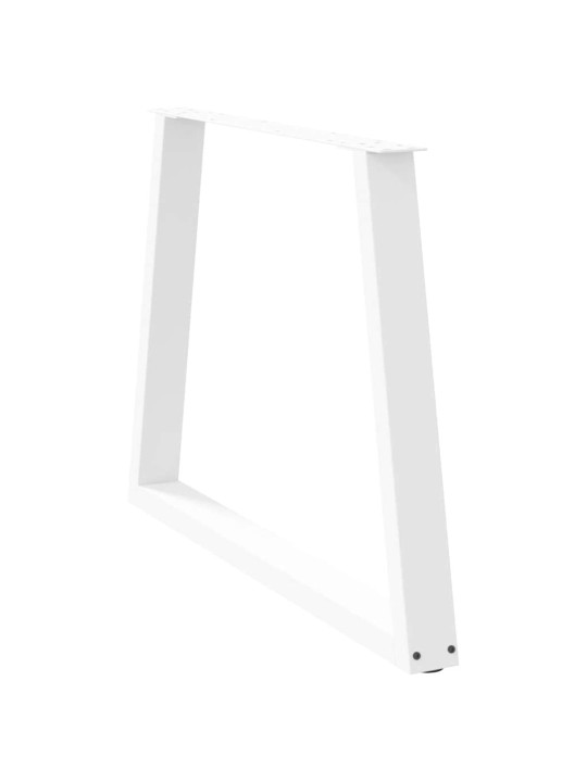 Nohy k jídelnímu stolu ve tvaru v, 3 ks, bílé, 100 x (72-73,3) cm, ocel