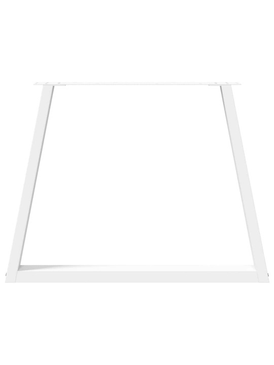 Nohy k jídelnímu stolu ve tvaru v, 3 ks, bílé, 100 x (72-73,3) cm, ocel