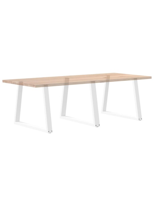 Nohy k jídelnímu stolu ve tvaru v, 3 ks, bílé, 100 x (72-73,3) cm, ocel