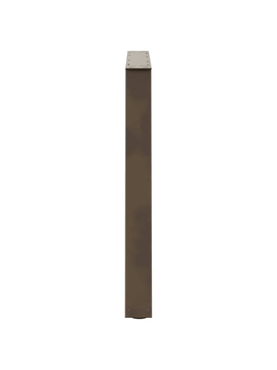 Nohy k jídelnímu stolu ve tvaru v, 3 ks, přírodní ocel, 100 x (72-73,3) cm, ocel