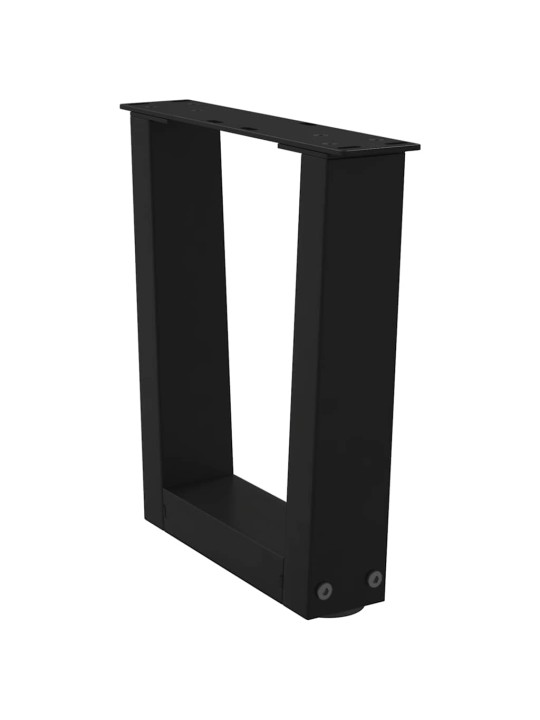 Nohy konferenčního stolku ve tvaru v, 2 ks, černé, 30 x (30-31,3) cm, ocel