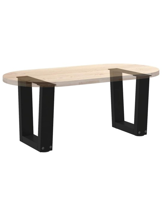 Nohy konferenčního stolku ve tvaru v, 2 ks, černé, 30 x (30-31,3) cm, ocel