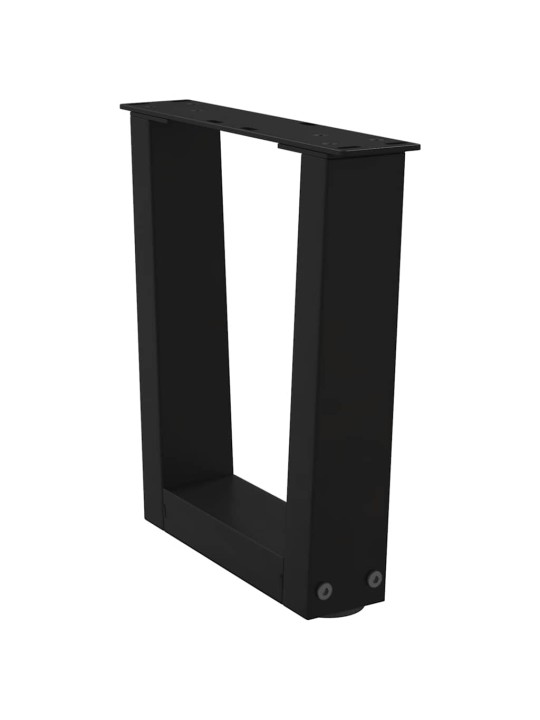 Nohy konferenčního stolku ve tvaru v, 2 ks, černé, 40 x (30-31,3) cm, ocel
