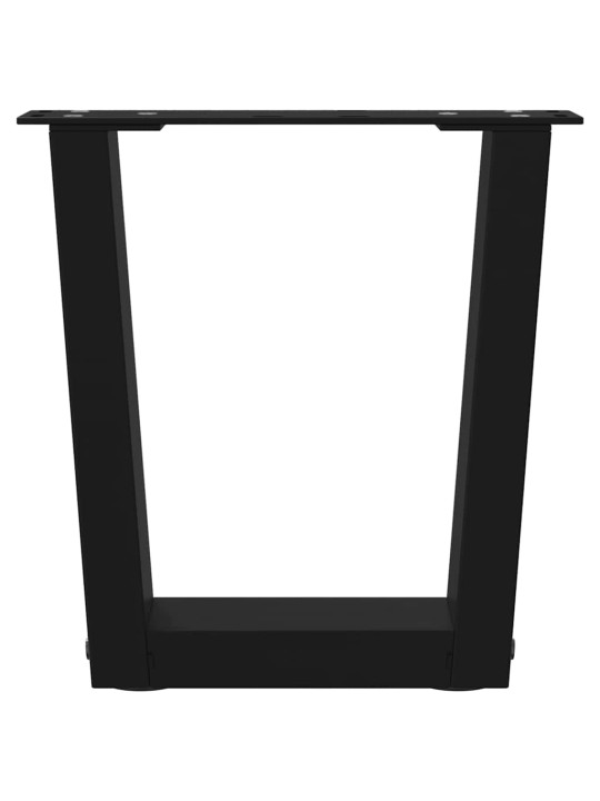 Nohy konferenčního stolku ve tvaru v, 2 ks, černé, 40 x (30-31,3) cm, ocel