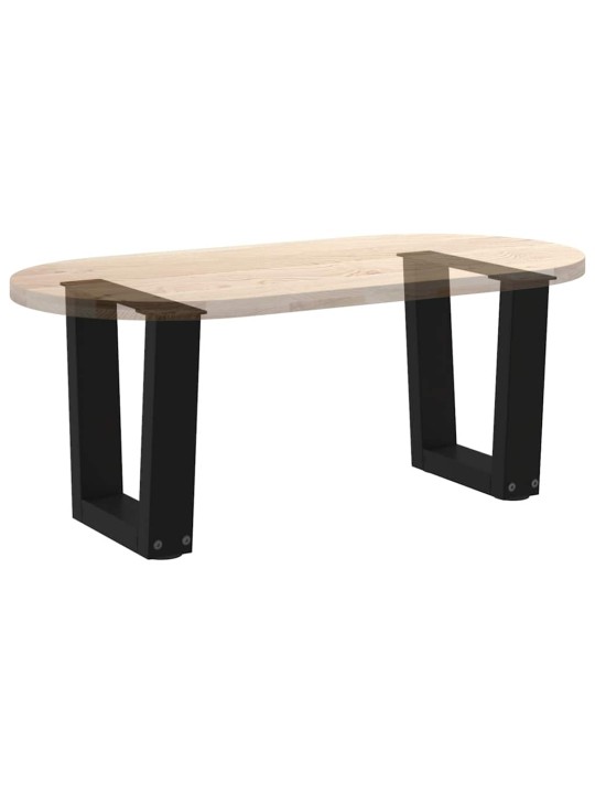 Nohy konferenčního stolku ve tvaru v, 2 ks, černé, 40 x (30-31,3) cm, ocel