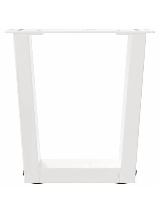 Nohy konferenčního stolku ve tvaru v, 2 ks, bílé, 40 x (30-31,3) cm, ocel