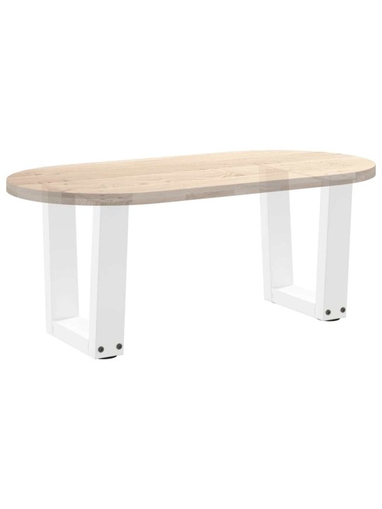 Nohy konferenčního stolku ve tvaru v, 2 ks, bílé, 40 x (30-31,3) cm, ocel