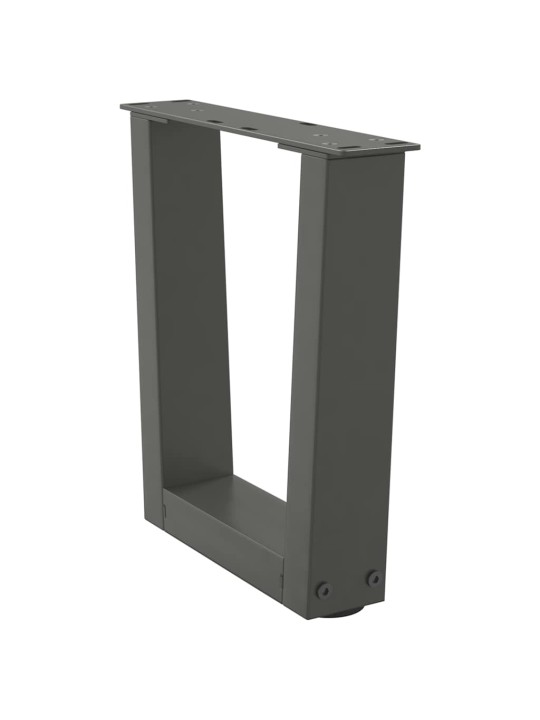 Nohy konferenčního stolku ve tvaru v 2 ks antracitové 40 x (30-31,3) cm ocelové