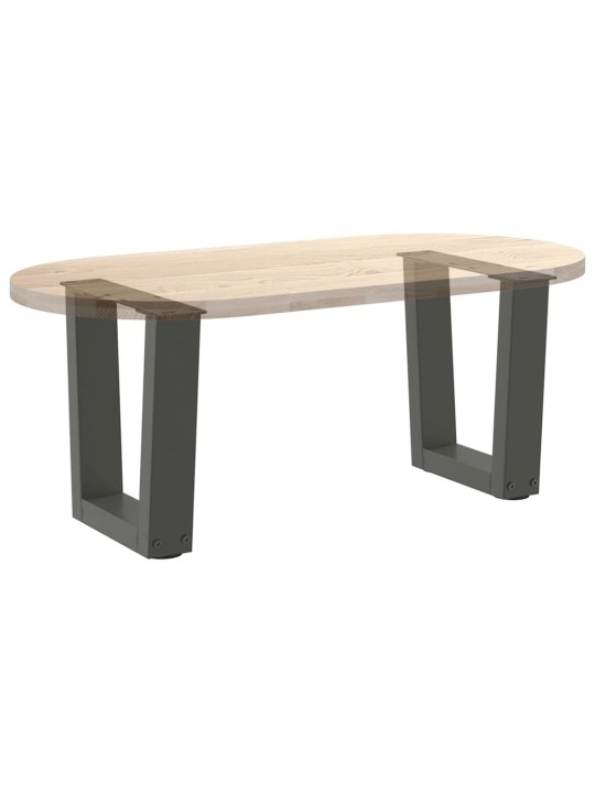 Nohy konferenčního stolku ve tvaru v 2 ks antracitové 40 x (30-31,3) cm ocelové