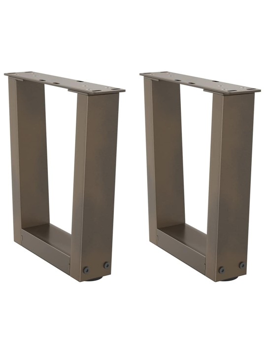 Nohy konferenčního stolku ve tvaru v 2 ks přírodní ocel 40 x (30-31,3) cm ocel