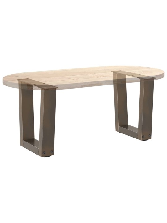 Nohy konferenčního stolku ve tvaru v 2 ks přírodní ocel 40 x (30-31,3) cm ocel