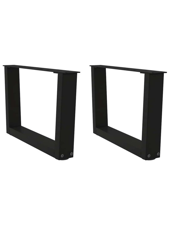 Nohy konferenčního stolku ve tvaru v, 2 ks, černé, 50 x (30-31,3) cm, ocel