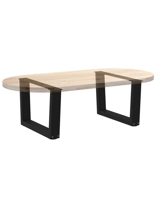 Nohy konferenčního stolku ve tvaru v, 2 ks, černé, 50 x (30-31,3) cm, ocel