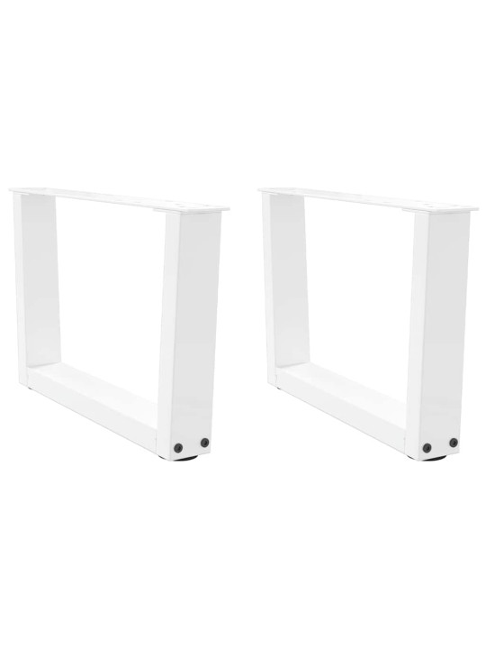 Nohy konferenčního stolku ve tvaru v, 2 ks, bílé, 50 x (30-31,3) cm, ocel