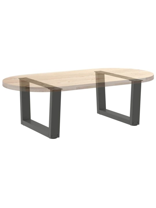 Nohy konferenčního stolku ve tvaru v 2 ks antracitové 50 x (30-31,3) cm ocelové