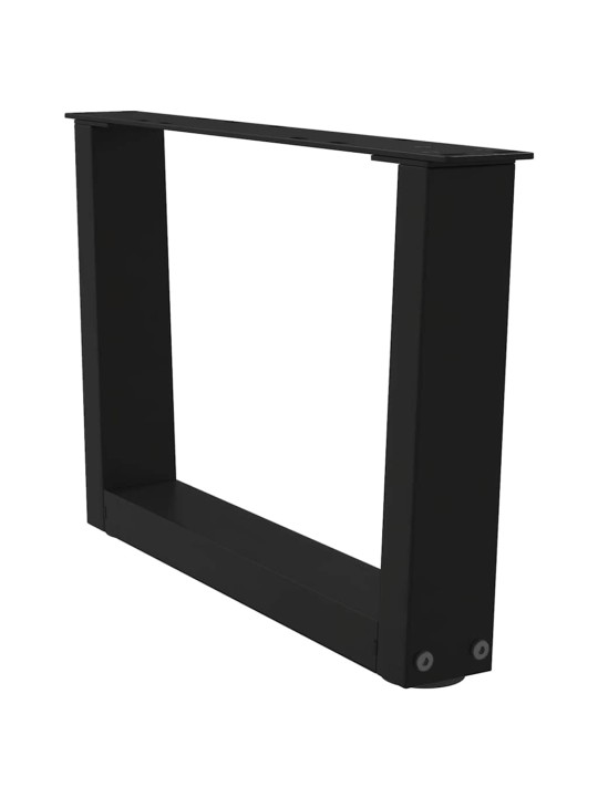 Nohy konferenčního stolku ve tvaru v, 2 ks, černé, 60 x (30-31,3) cm, ocel