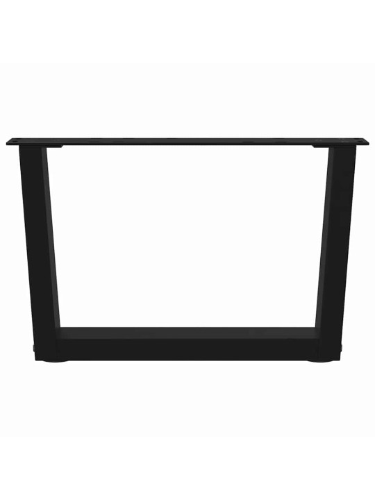 Nohy konferenčního stolku ve tvaru v, 2 ks, černé, 60 x (30-31,3) cm, ocel