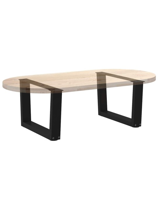 Nohy konferenčního stolku ve tvaru v, 2 ks, černé, 60 x (30-31,3) cm, ocel