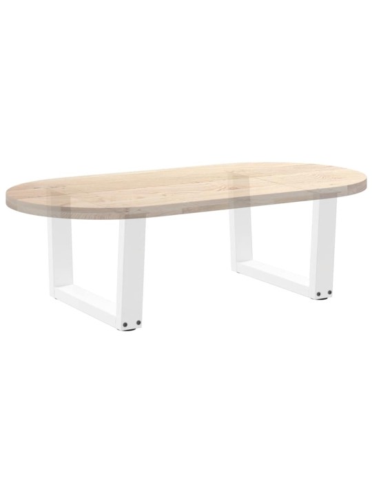 Nohy konferenčního stolku ve tvaru v, 2 ks, bílé, 60 x (30-31,3) cm, ocel
