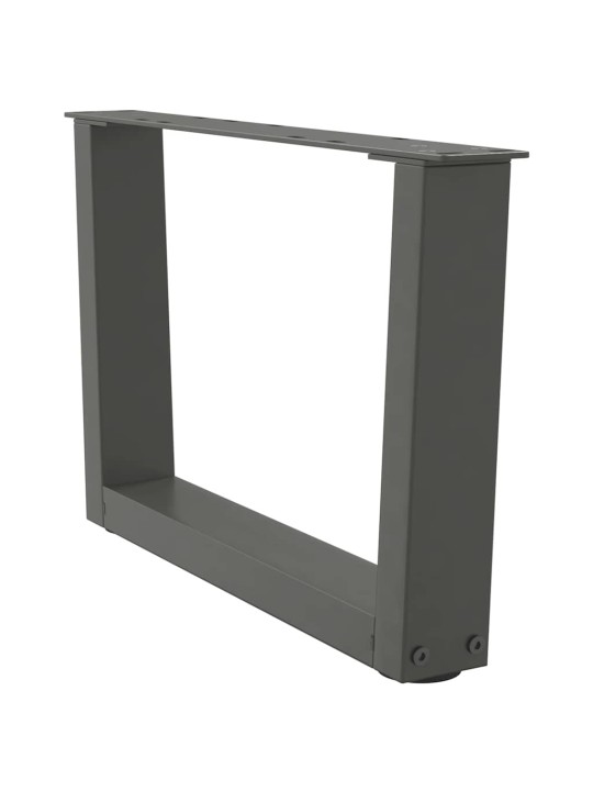 Nohy konferenčního stolku ve tvaru v 2 ks antracitové 60 x (30-31,3) cm ocelové