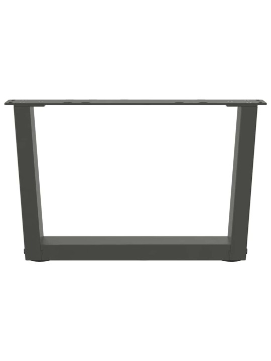 Nohy konferenčního stolku ve tvaru v 2 ks antracitové 60 x (30-31,3) cm ocelové