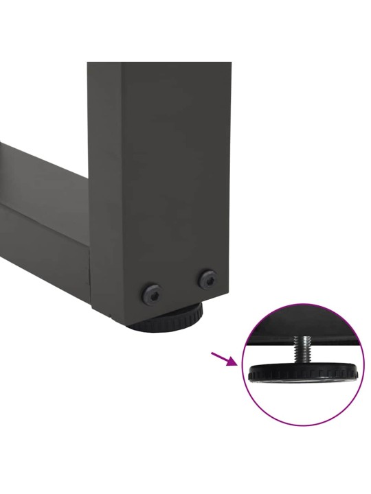Nohy konferenčního stolku ve tvaru v 2 ks antracitové 60 x (30-31,3) cm ocelové