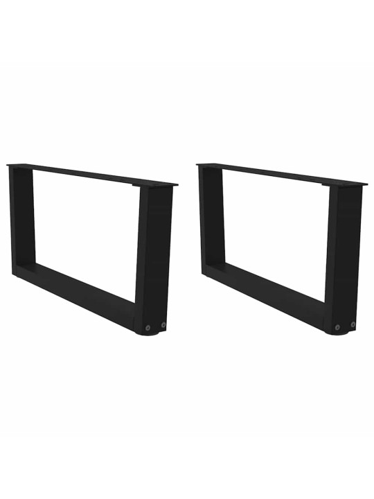 Nohy konferenčního stolku ve tvaru v, 2 ks, černé, 70 x (30-31,3) cm, ocel