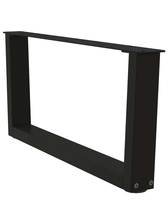 Nohy konferenčního stolku ve tvaru v, 2 ks, černé, 70 x (30-31,3) cm, ocel