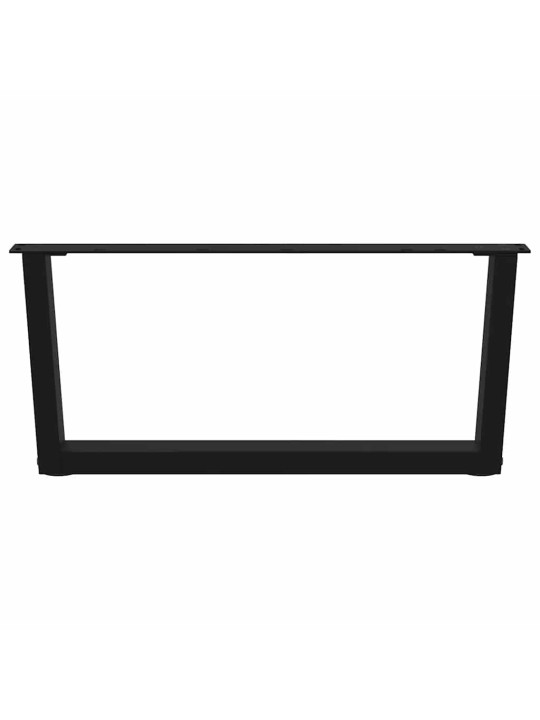 Nohy konferenčního stolku ve tvaru v, 2 ks, černé, 70 x (30-31,3) cm, ocel