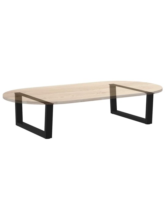 Nohy konferenčního stolku ve tvaru v, 2 ks, černé, 70 x (30-31,3) cm, ocel
