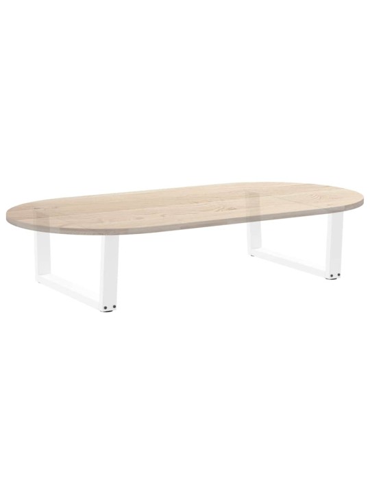 Nohy konferenčního stolku ve tvaru v, 2 ks, bílé, 70 x (30-31,3) cm, ocel