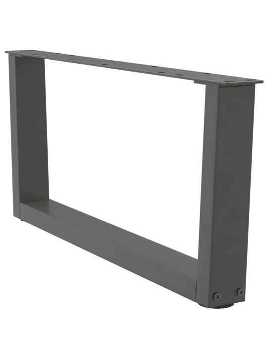 Nohy konferenčního stolku ve tvaru v 2 ks antracitové 70 x (30-31,3) cm ocelové