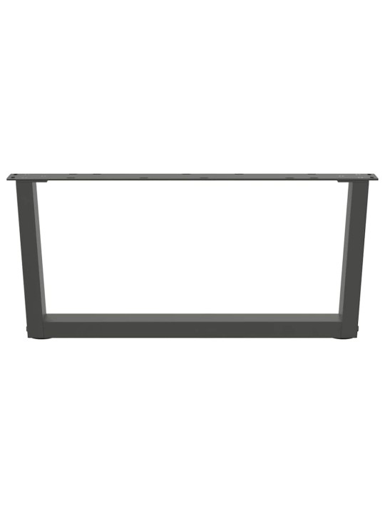 Nohy konferenčního stolku ve tvaru v 2 ks antracitové 70 x (30-31,3) cm ocelové