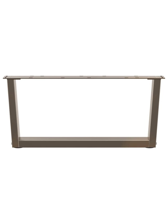 Nohy konferenčního stolku ve tvaru v, 2 ks, přírodní ocel, 70 x (30-31,3) cm, ocel