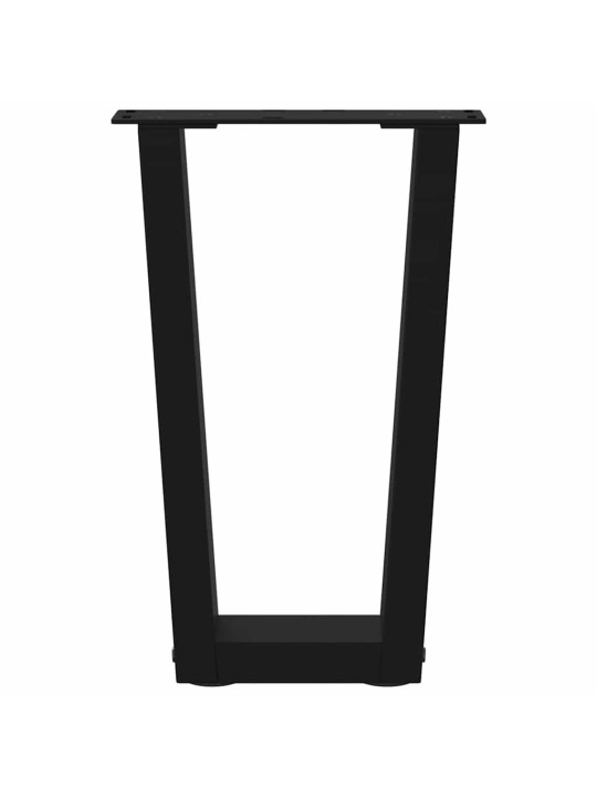 Nohy konferenčního stolku ve tvaru v, 2 ks, černé, 28 x (42-43,3) cm, ocel