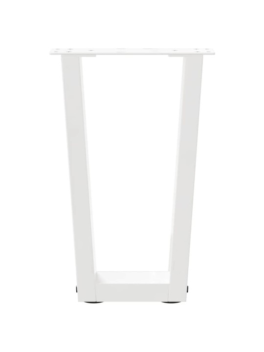Nohy konferenčního stolku ve tvaru v, 2 ks, bílé, 28 x (42-43,3) cm, ocel