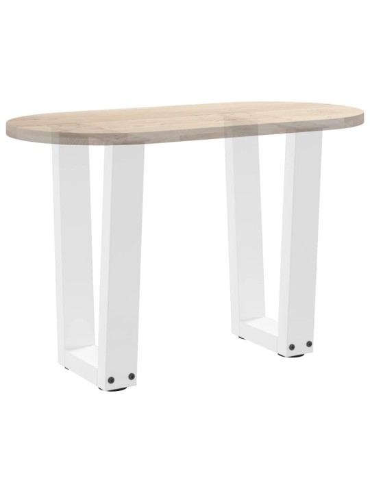 Nohy konferenčního stolku ve tvaru v, 2 ks, bílé, 28 x (42-43,3) cm, ocel
