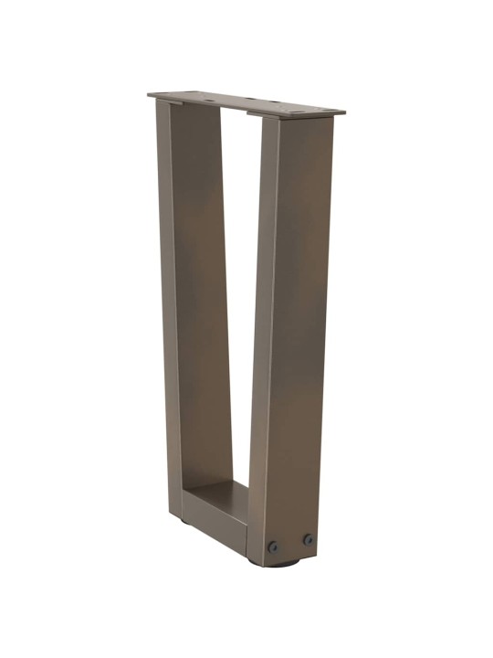 Nohy konferenčního stolku ve tvaru v, 2 ks, přírodní ocel, 28 x (42-43,3) cm, ocel