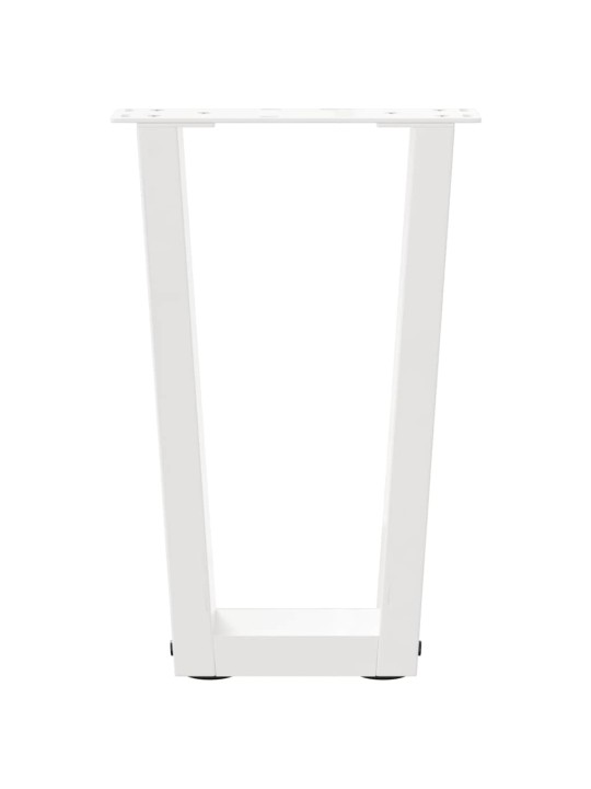 Nohy konferenčního stolku ve tvaru v, 2 ks, bílé, 38 x (42-43,3) cm, ocel