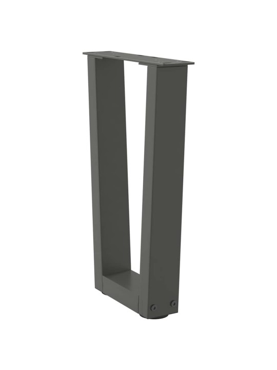 Nohy konferenčního stolku ve tvaru v 2 ks antracitové 38 x (42-43,3) cm ocelové