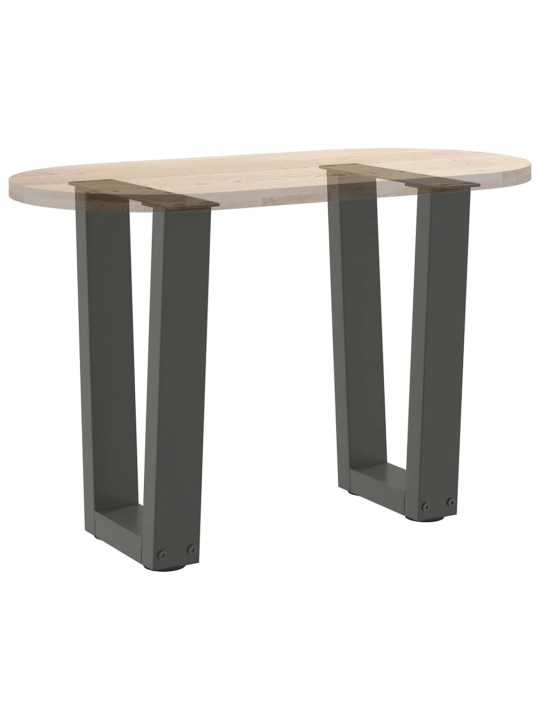 Nohy konferenčního stolku ve tvaru v 2 ks antracitové 38 x (42-43,3) cm ocelové