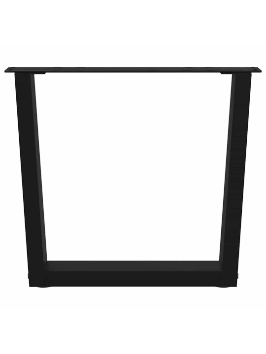 Nohy konferenčního stolku ve tvaru v, 2 ks, černé, 50 x (42-43,3) cm, ocel