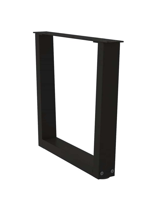 Nohy konferenčního stolku ve tvaru v, 2 ks, černé, 50 x (42-43,3) cm, ocel