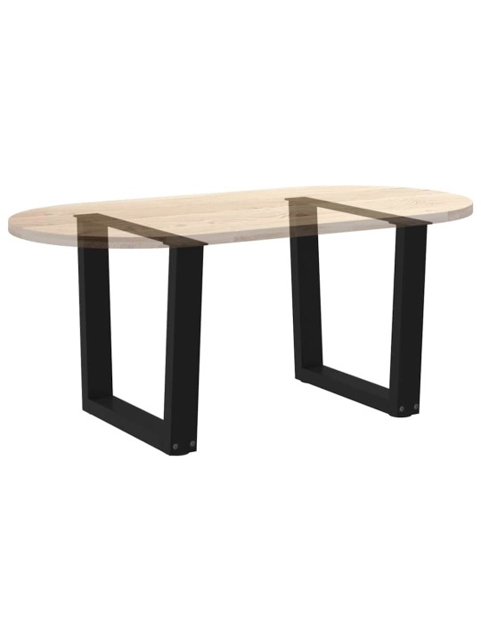 Nohy konferenčního stolku ve tvaru v, 2 ks, černé, 50 x (42-43,3) cm, ocel