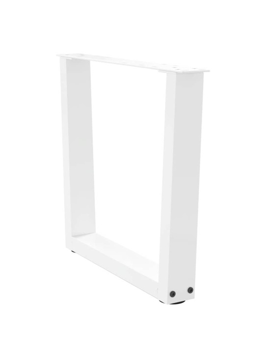 Nohy konferenčního stolku ve tvaru v, 2 ks, bílé, 50 x (42-43,3) cm, ocel