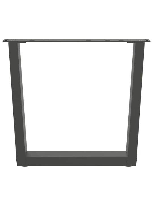 Nohy konferenčního stolku ve tvaru v 2 ks antracitové 50 x (42-43,3) cm ocelové