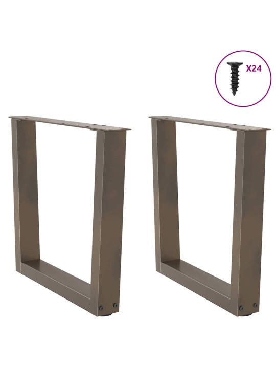 Nohy konferenčního stolku ve tvaru v 2 ks přírodní ocel 50 x (42-43,3) cm ocel