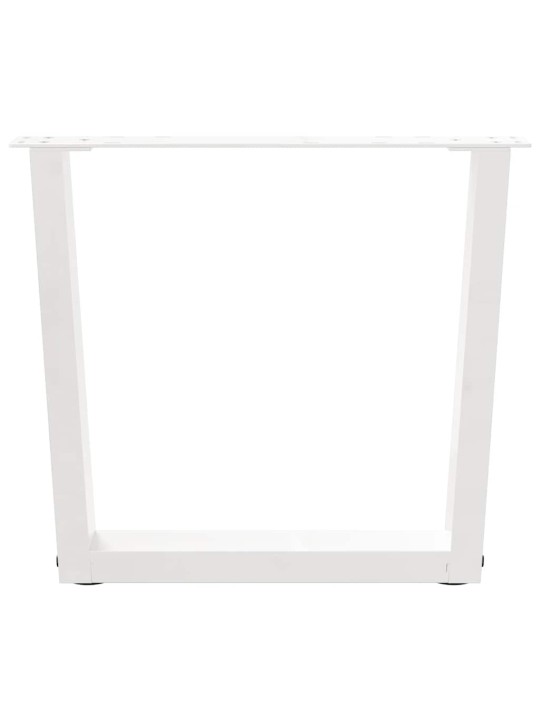 Nohy konferenčního stolku ve tvaru v, 2 ks, bílé, 60 x (42-43,3) cm, ocel