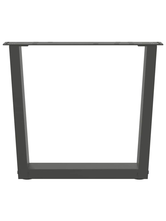Nohy konferenčního stolku ve tvaru v 2 ks antracitové 60 x (42-43,3) cm ocelové