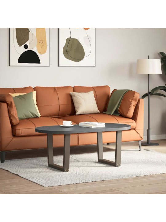 Nohy konferenčního stolku ve tvaru v, 2 ks, přírodní ocel, 60 x (42-43,3) cm, ocel